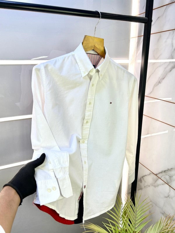 Tommy Hilfige r White Back Printed Premium Shirts F2535-WH