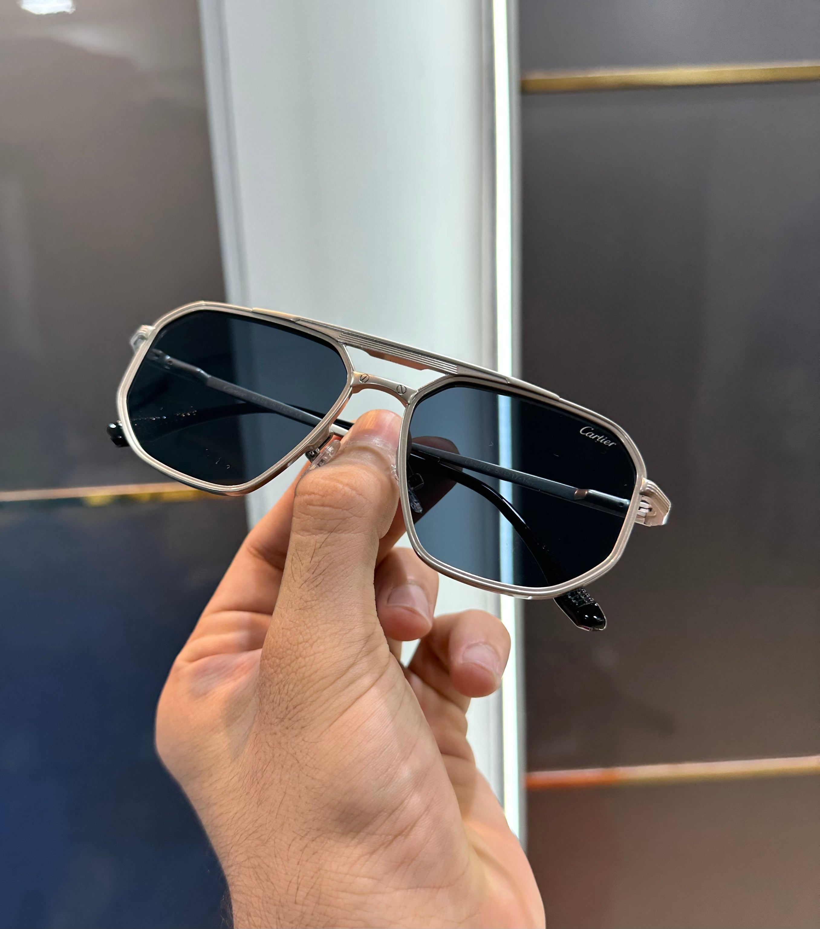 Cartie r Silver Black 3078 Ultimate Luxury Shade With Original Packaging