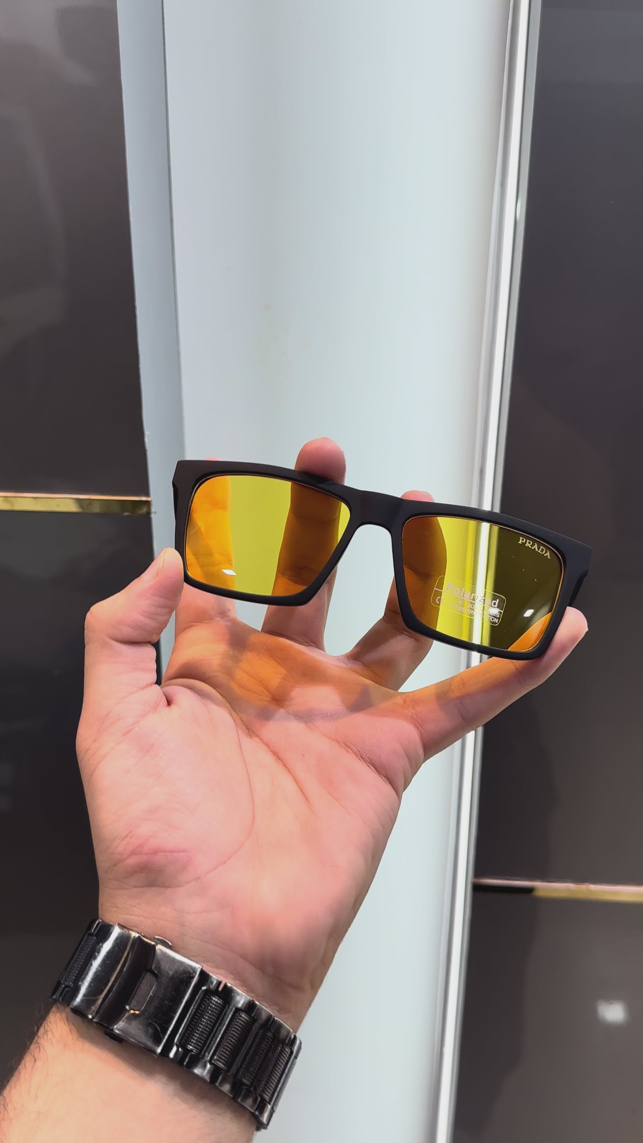 Prad a 2028 Black Yellow Ultimate Luxury Shade With Original Packaging