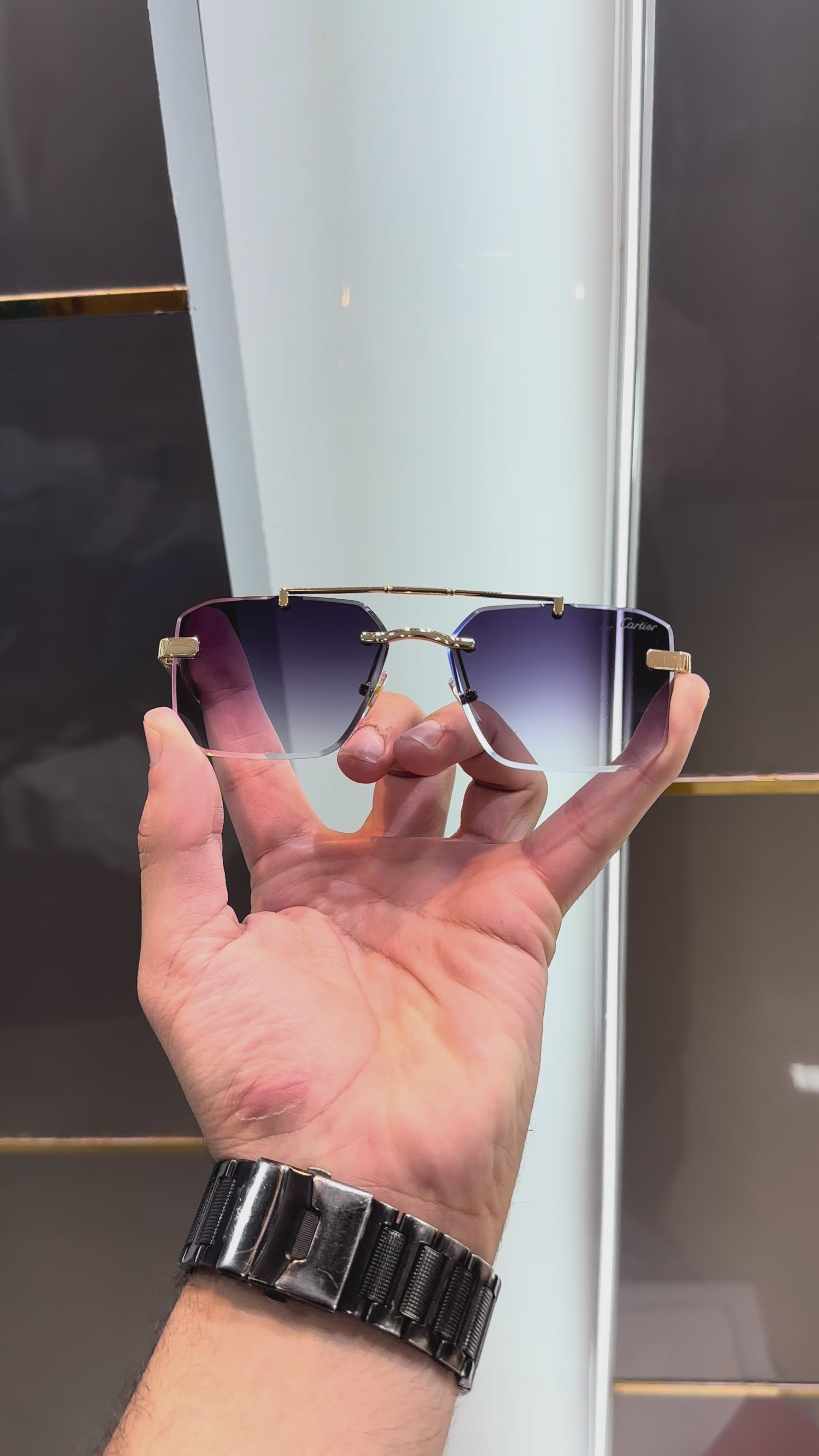 Cartie r 3148 Gold Purple Ultimate Luxury Shade With Original Packaging