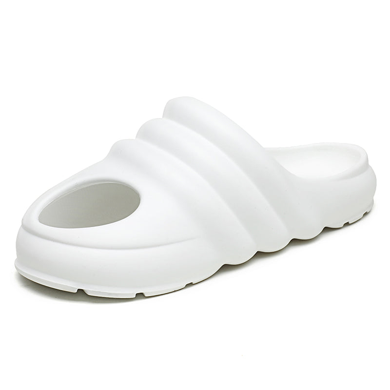 CUBICS Snail Cutout Foam Slides - White